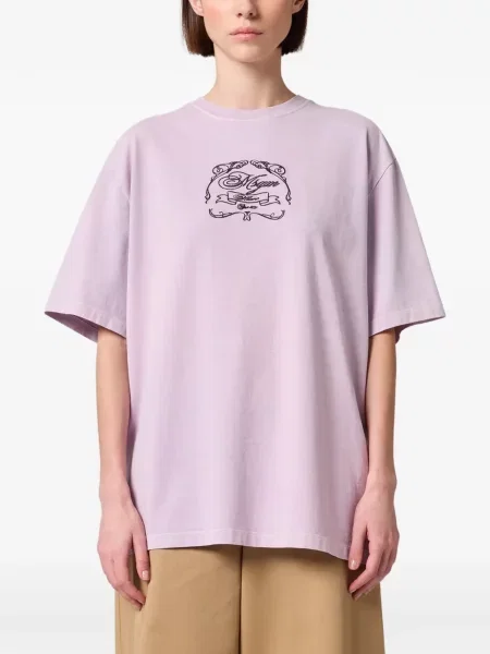 Tricou Msgm cu broderie violet