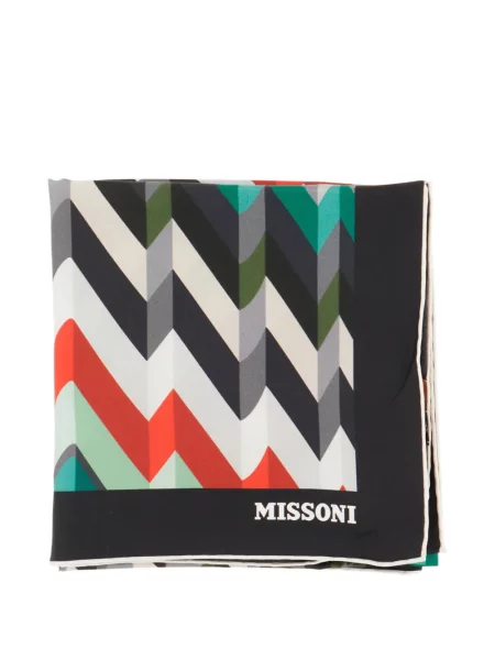 Fular Missoni de mătase alb