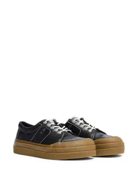 Top Ash din piele negru