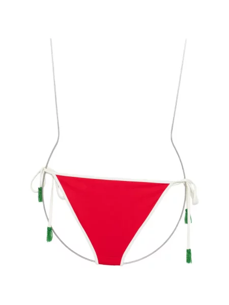 Bikini Leslie Amon cu mărgele roșu