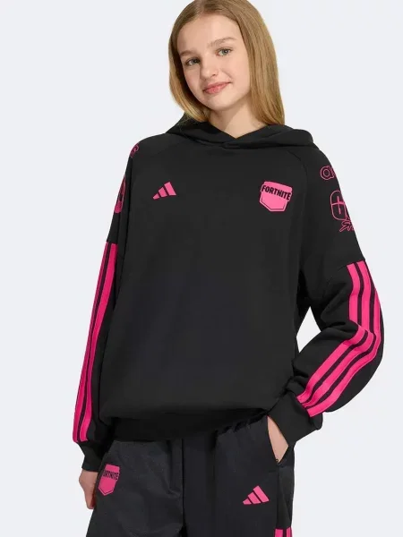 Adidas кофта з капюшоном дитяча з бавовною FORTNITE