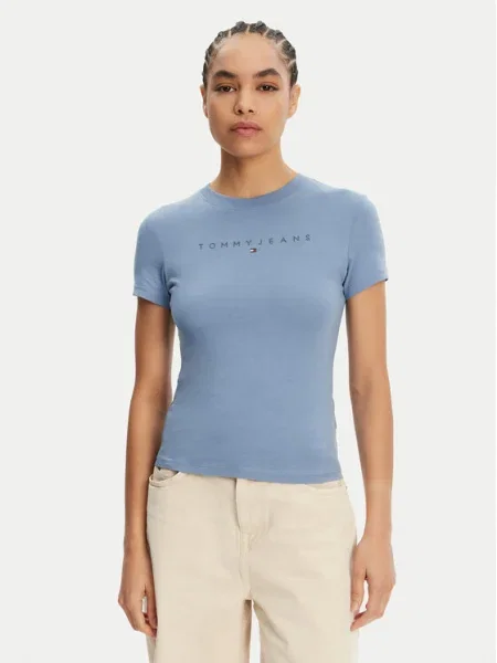 Тениска Tommy Jeans синьо