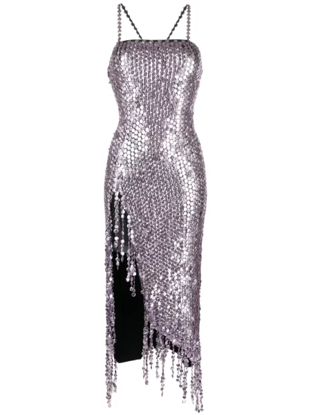 Rochie midi The Attico până la genunchi de costum violet