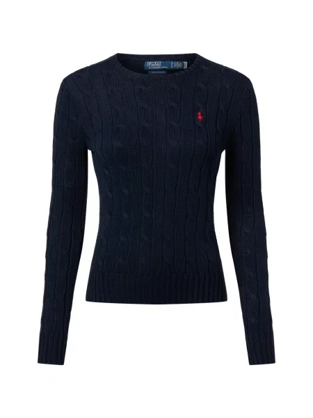 Polo Ralph Lauren Sweter z dzianiny Kobiety jednolity S niebieski