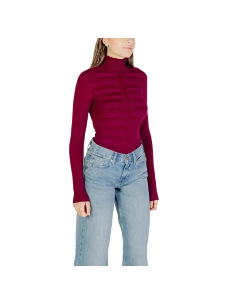 Pulover Morgan cu guler înalt albastru