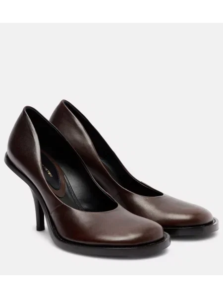 Pantofi cu toc Dries Van Noten din piele maro
