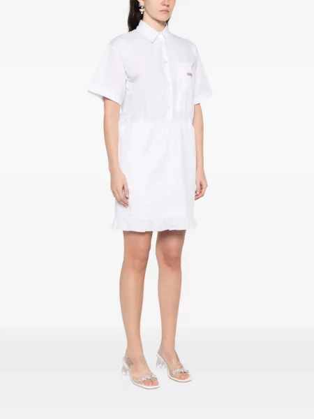 Rochie mini N°21 cu volane de costum alb