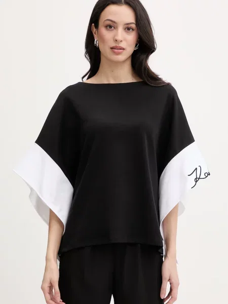 Karl Lagerfeld Bluza / bela črna