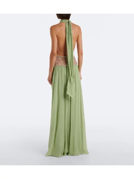 Rochie maxi Retrofete verde