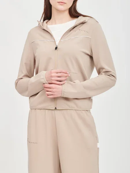 Спортивна кофта Ea7 Emporio Armani бежева