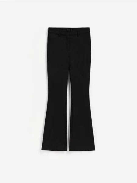 Reserved Pantaloni flare cu adaos de negru