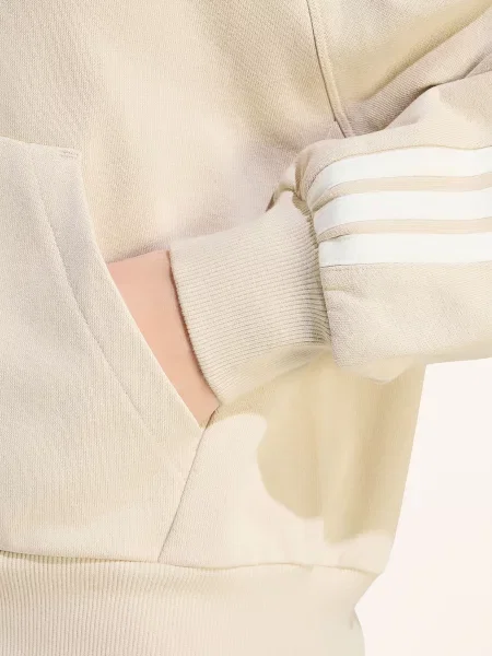 Adidas Mikina světle hnědá bílá