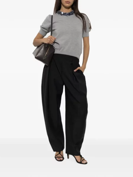 Pulover Ulla Johnson cu paiete gri