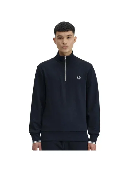 Mikina Fred Perry na polovičný zips modrá