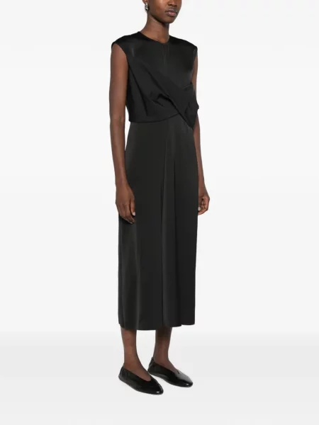 Rochie midi Litkovska fără mâneci negru