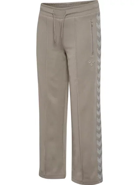 Dziecięce spodnie dresowe wide leg Hummel Poly Tape szare