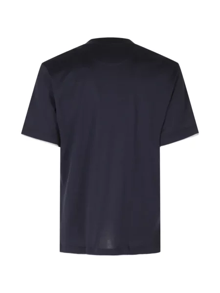 Tricou Eleventy cu decolteu rotund albastru