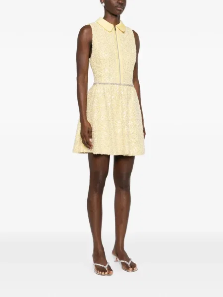 Rochie mini Alice + Olivia de costum galben