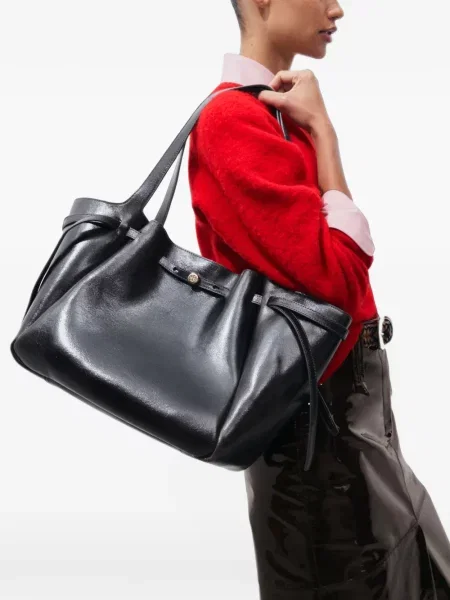 Geantă shopper Tory Burch zdrențuiți maro