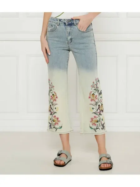 Blugi evazați Desigual albastru