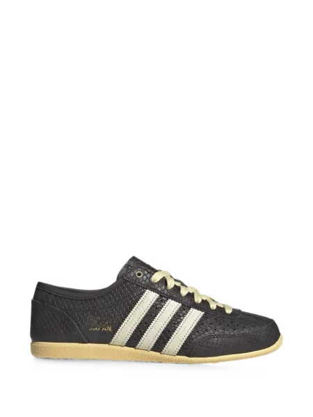 Pantaloni Adidas alergare cu model piele de șarpe cu broderie maro