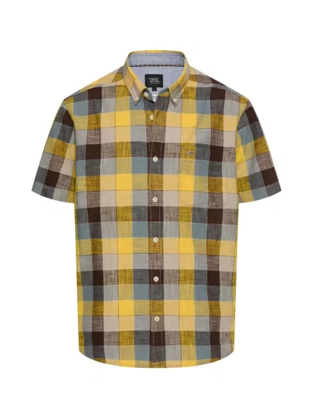 CAMEL ACTIVE Cămașă maro / galben gri