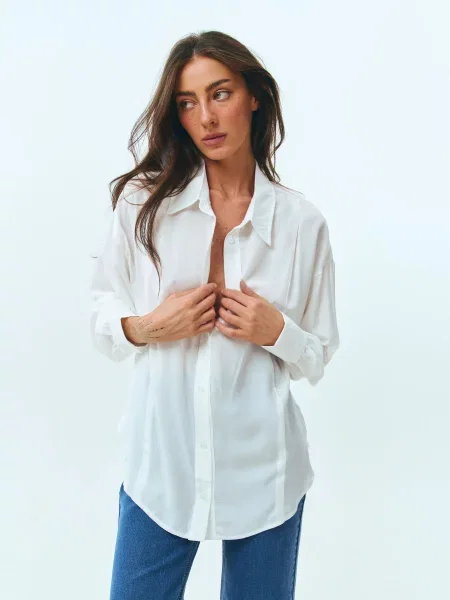 Сатинова Блуза Lilove білий