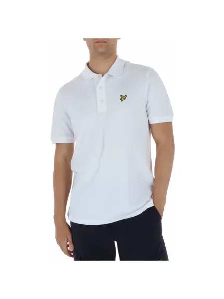 Tricou polo Lyle & Scott alb
