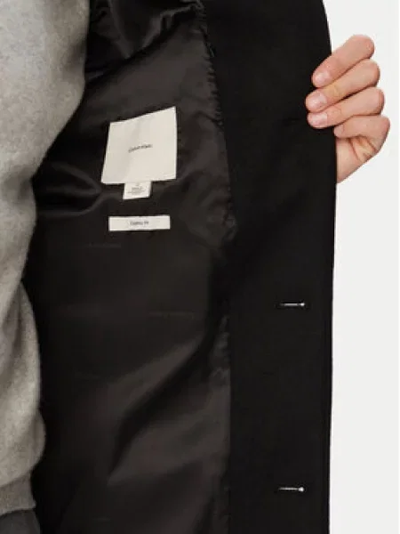 Calvin Klein Vilnonis paltas juoda