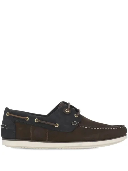 Pantofi loafer Barbour cu șireturi din piele maro