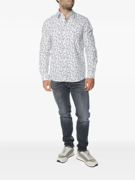 Lung cămașă Ted Baker cu imagine alb