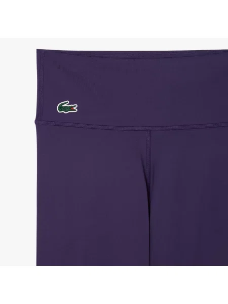 Lacoste Legginsy Z Nadrukiem Slim Fit fioletowe