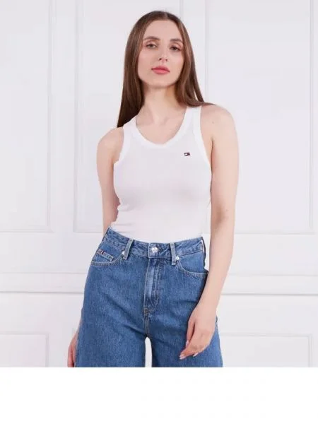 Tommy Hilfiger Top THXSM RIB TANK TOP fehér