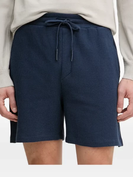 Pantaloni scurți Trussardi tricotate cu cordon albastru