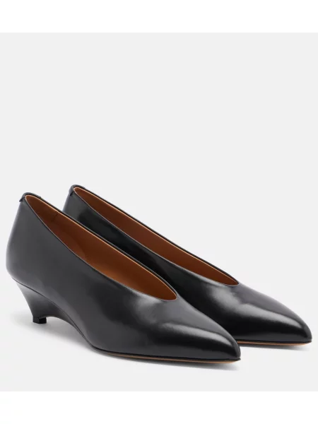 Pantofi cu toc Jil Sander din piele negru