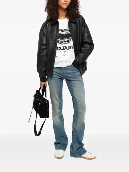 Geanta de piele Zadig&voltaire negru