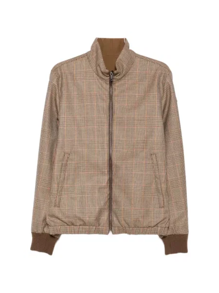 Geacă Moncler în carouri maro