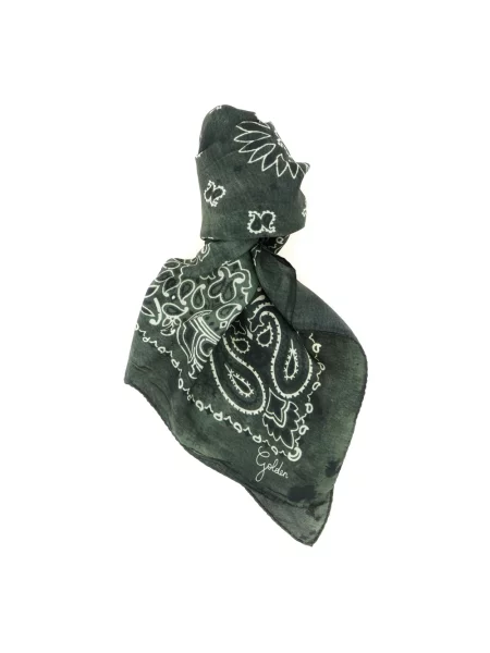 Szal Golden Goose z wzorem paisley zielona