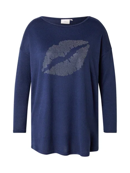 ONLY Carmakoma Tricou CARMALBA închis / argintiu albastru