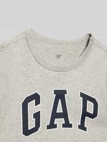 Koszulka z nadrukiem logo krój regular fit Gap