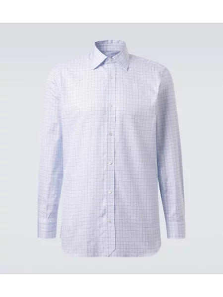 Cămașă Dunhill în carouri albastru