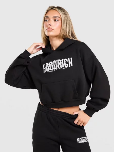 Hoodrich Bluza Z Kapturem Mono Boxy Hoodie czarna
