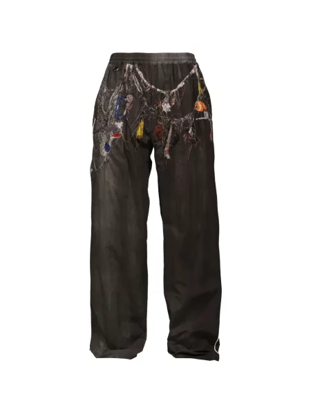 Pantaloni Doublet cu broderie alergare negru
