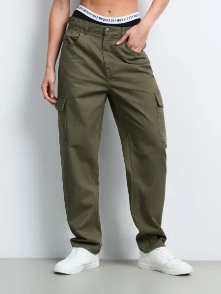 Джинси карго зелений