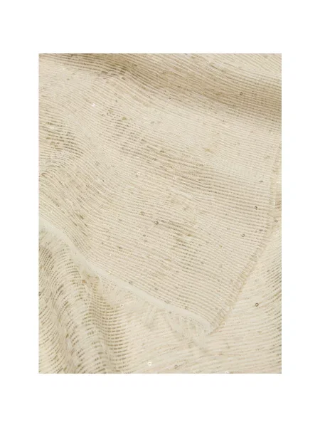 Szal Emporio Armani z cekinami beżowa