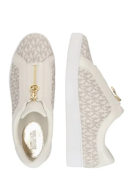 Sneakers MICHAEL Michael Kors Keaton Zip Slip On Écru negru