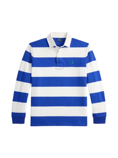 Bluza o kroju regular fit z czystej bawełny model LS RUGBY Polo Ralph Lauren niebieska