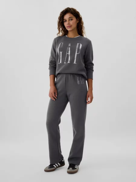 Pantaloni sport Gap cu autograf gri