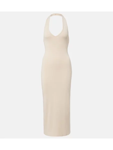 Rochie midi Nili Lotan din jerseu bej
