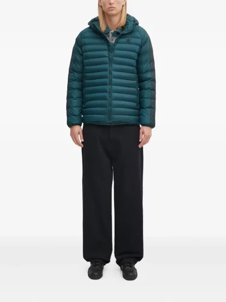 Prugaste bermuda kratke hlače Adidas s vezicama s čipkom smeđa